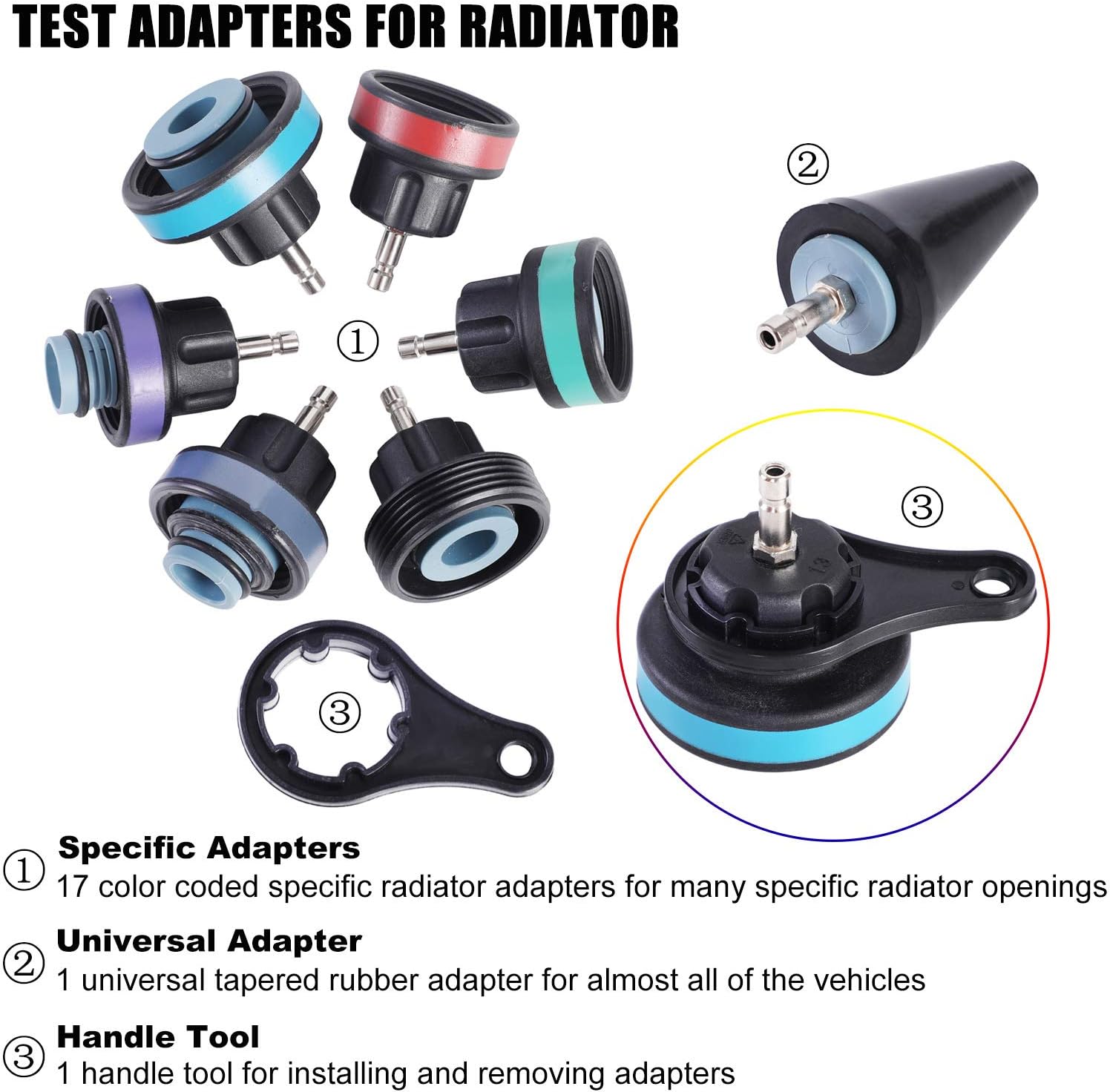 28Pcs Universal Radiator Press - огляд і ціна Radiator Pressure Tester