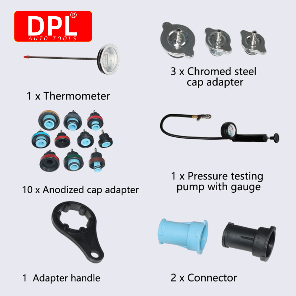 18 Pcs Radiator Pressure Teste - огляд і ціна Radiator Pressure Tester